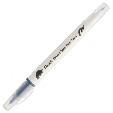 【 Pentel 飛龍 】雙頭柔繪筆 10支/盒 SESW30C   -  T122 黃, , large