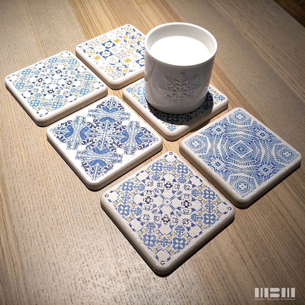 【MBM】花磚珪藻土吸水杯墊/單片/慵懶格調系列_慵b, , large