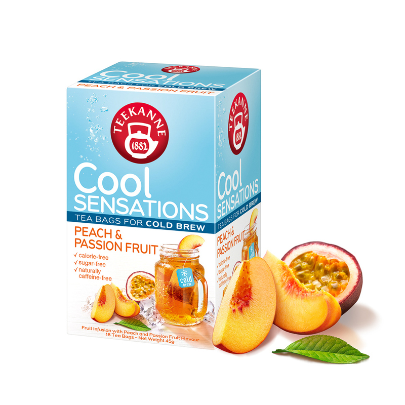 【TEEKANNE】Peach-Passion Fruit Cold brew tea (2.5g x 18bags/box) - 10 boxes, , large