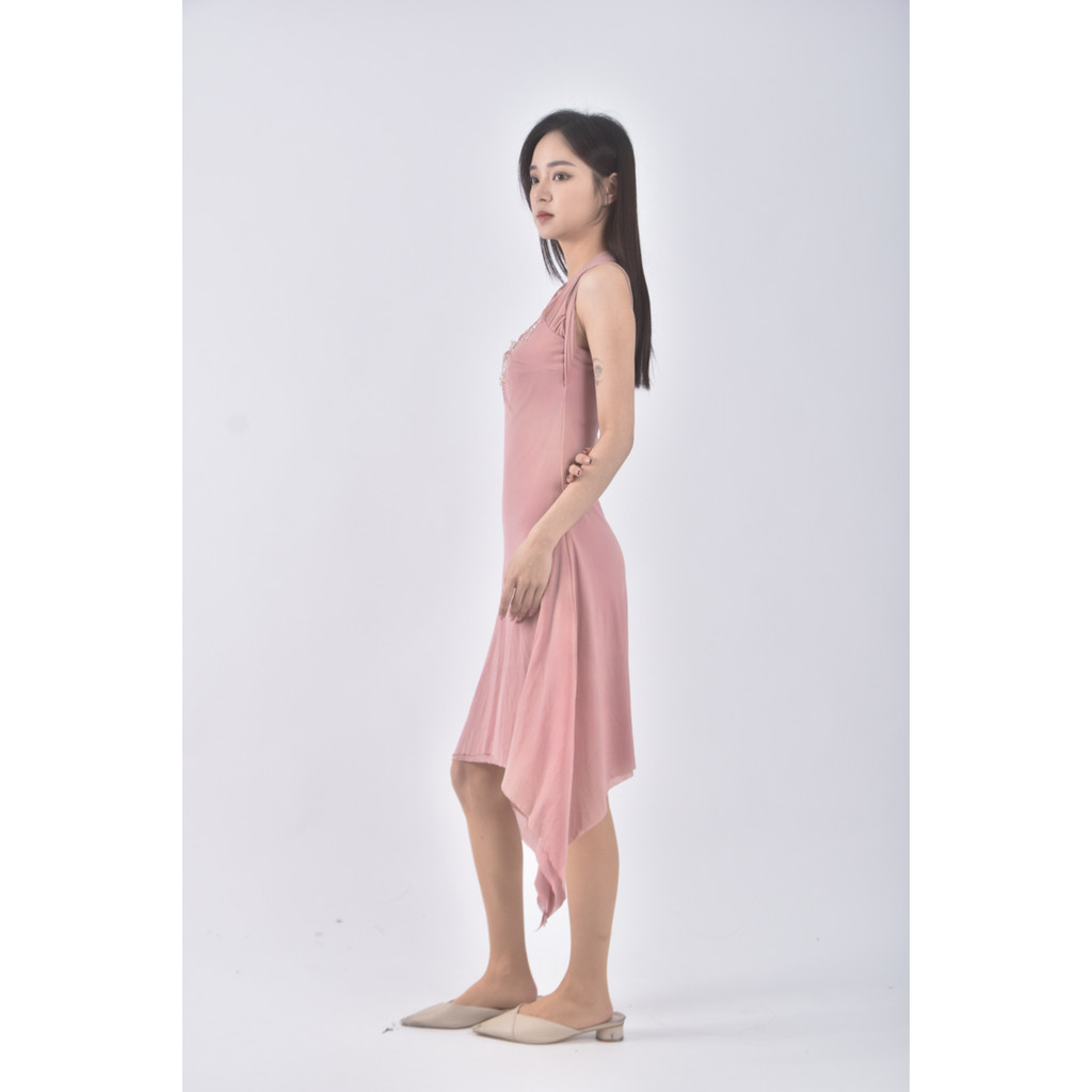 (S) 水鑽粉色洋裝二手衣, , large