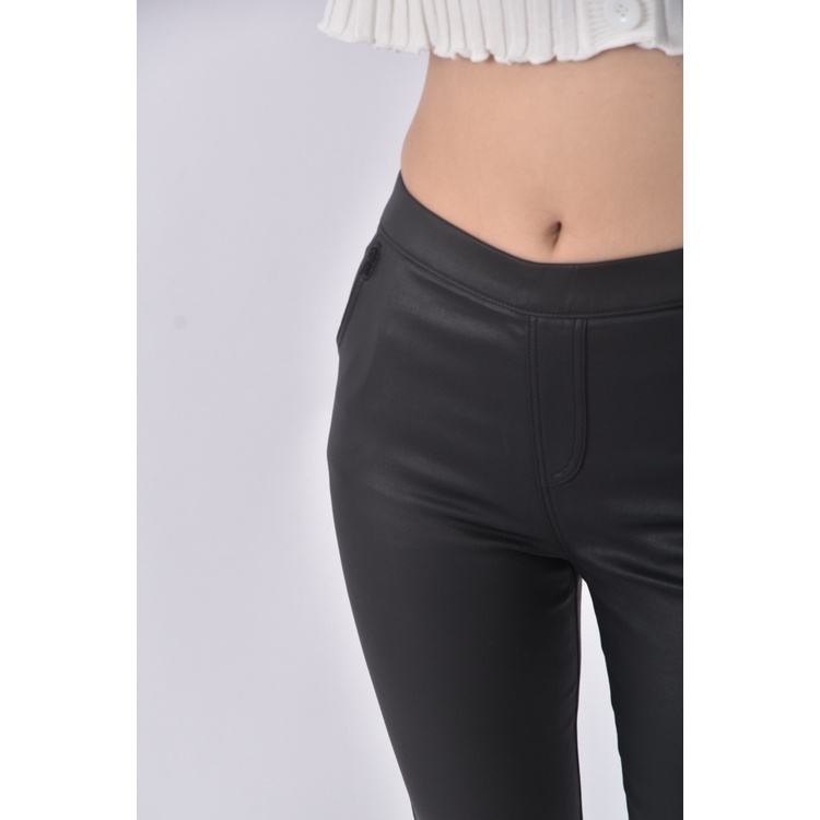 (M) sip 60高腰質感皮質藍色長褲二手衣, , large