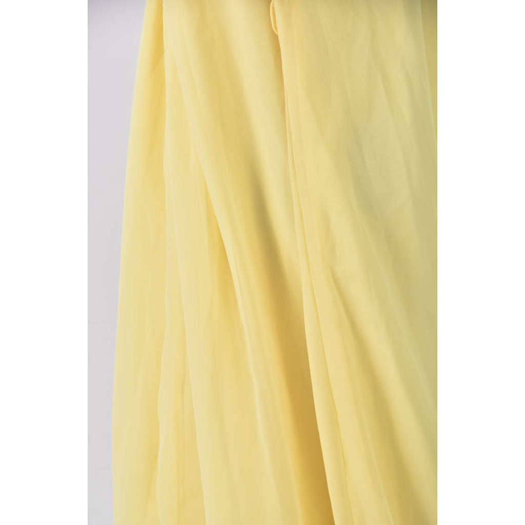 (S) 吊帶無袖黃色洋裝二手衣, , large