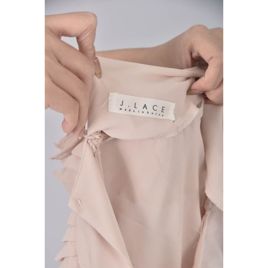 (XL) j lace韓牌杏色長袖上衣二手衣, , large