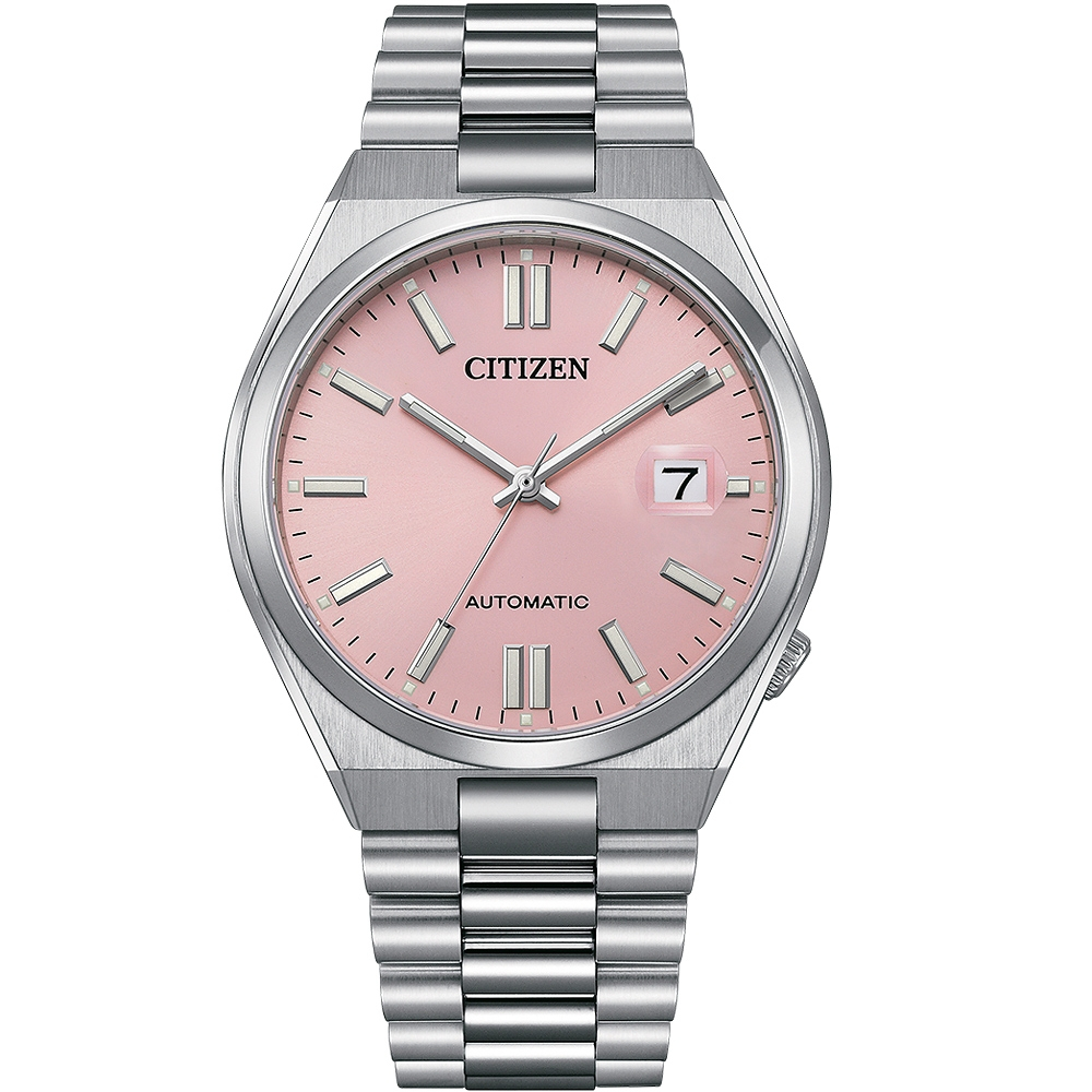 CITIZEN 星辰 X PANTONE Nowstalgia 限定夢幻粉 經典機械錶 NJ0158-89X, , large