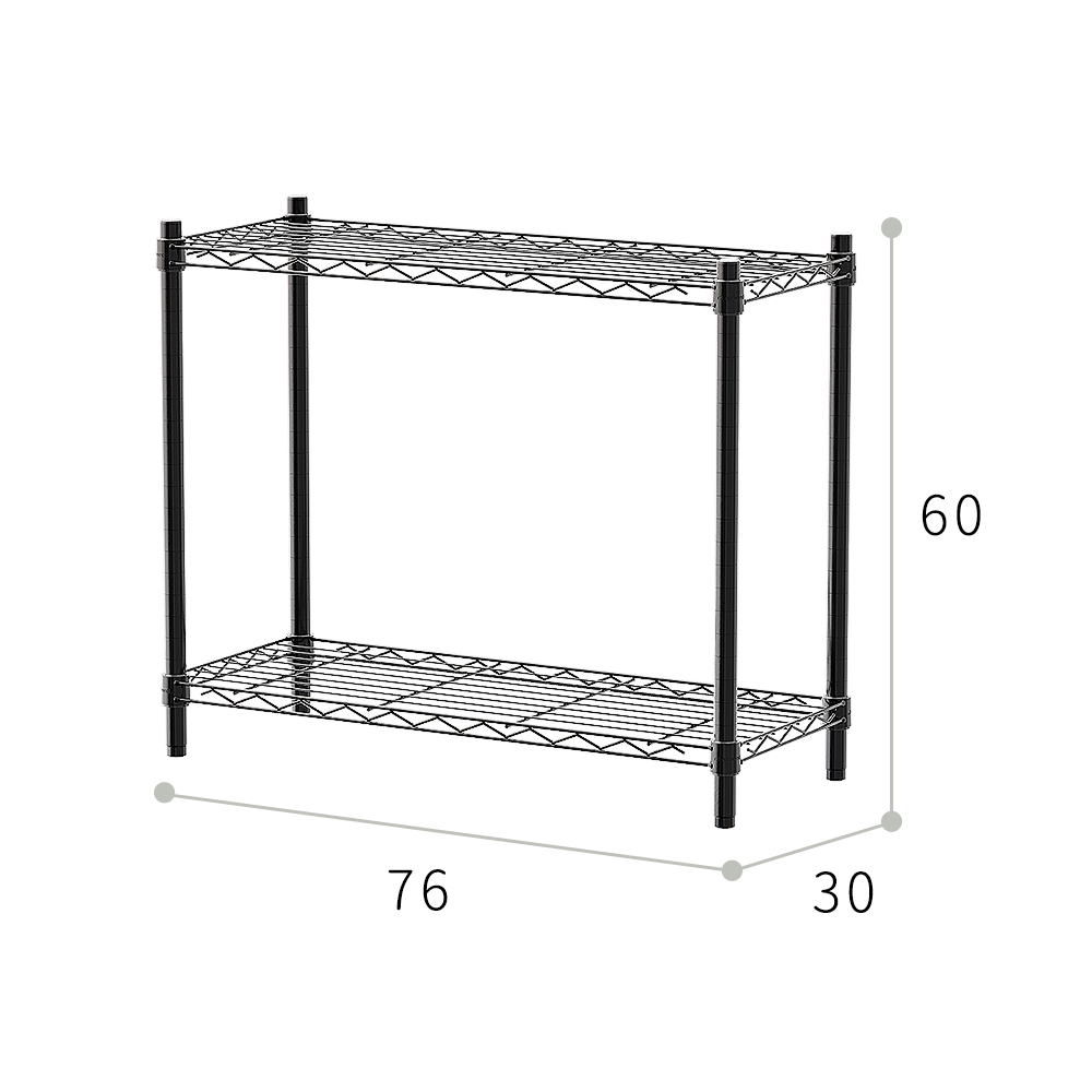 【Y HOUSE】76x30x60cm Lightweight Two-layer Iron Rack Iron Rack Shelf-Painted White, , large