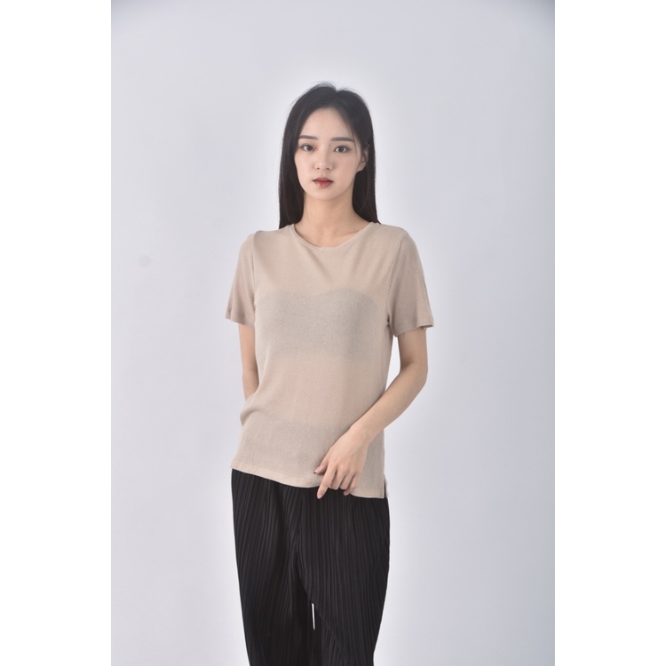 (S) pazzo杏色短袖上衣二手衣, , large