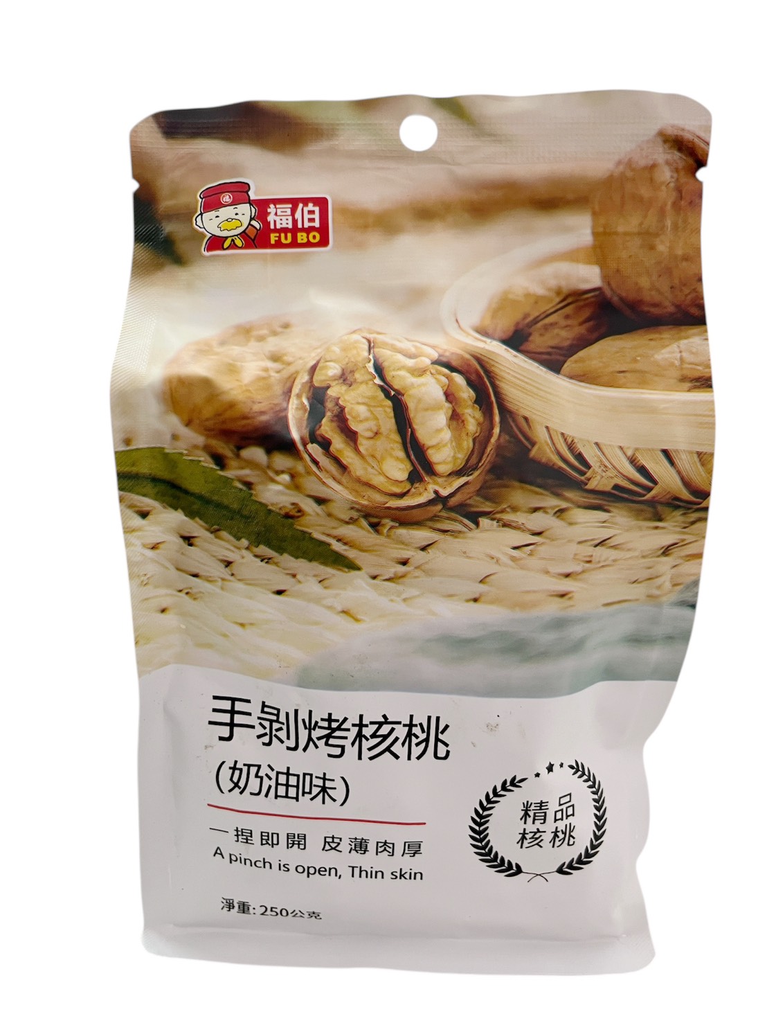 手剝烤核桃-奶油味250克, , large
