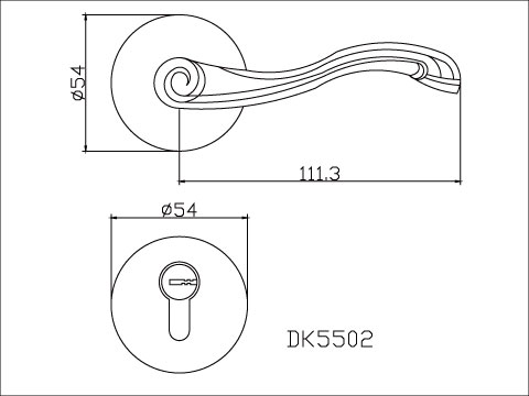 Brass Bathroom Door Handle, , large