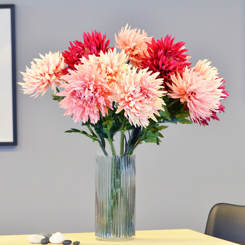 ARTIFICIAL CHRYSANTHEMUM SPARY-PINK, , large