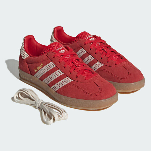 Kixpress-Adidas Gazelle Indoor W 女 運動休閒鞋 德訓鞋 復古 膠底 百搭 紅 [JI2756], , large