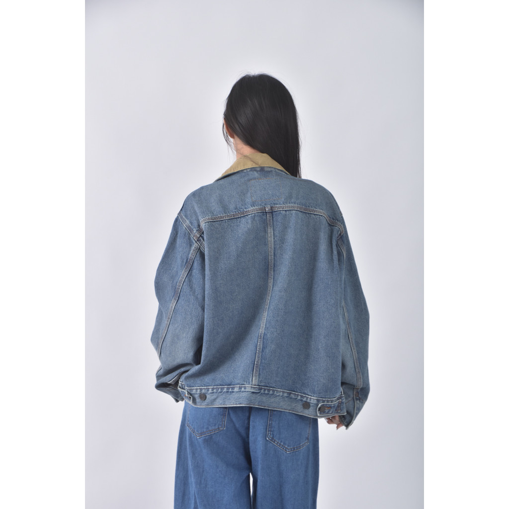 (L) levis丹寧牛仔質感藍色外套二手衣, , large