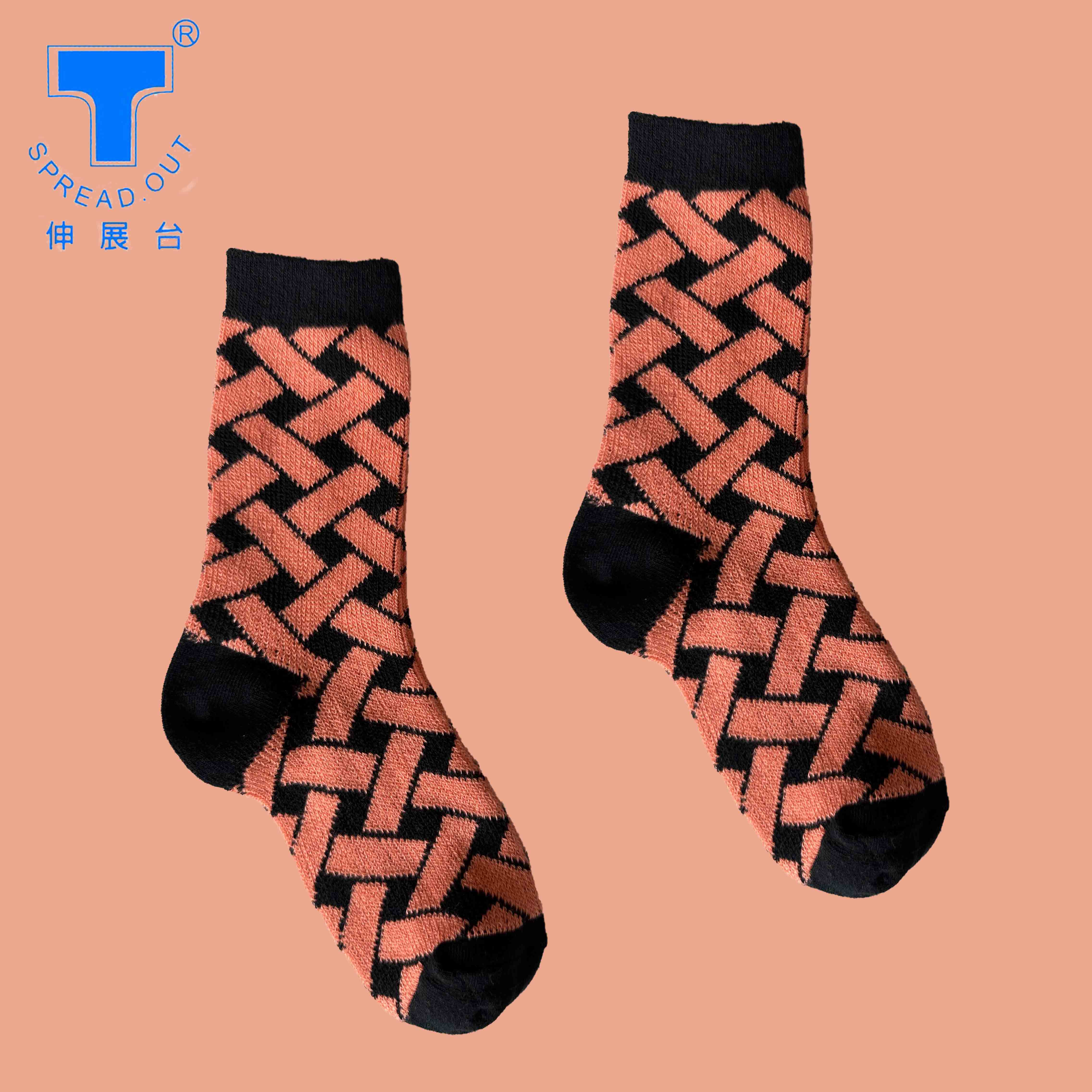 [Runway] Dual-Cylinder Cushioning | Stone-Washed Functional Socks | Women's Bamboo-Weave - Pink | 1 Pair, , large