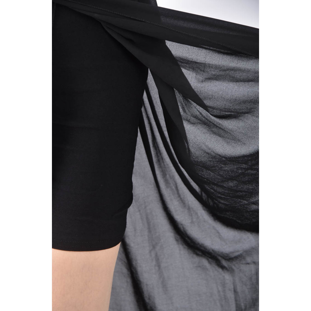 (S) 薄紗黑色洋裝二手衣, , large