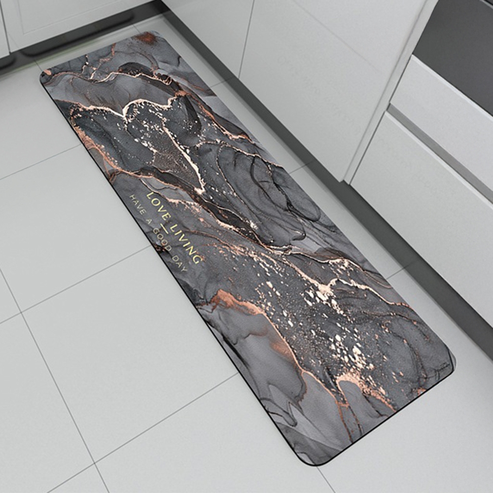 波蘭復古花磚珪藻土軟式地墊【珍珠白45*70cm-礦物系列】 珪藻土地墊 速乾 吸水  廚房 軟式地墊 浴室地墊   軟地墊 浴室 矽藻土地墊 柔軟, , large