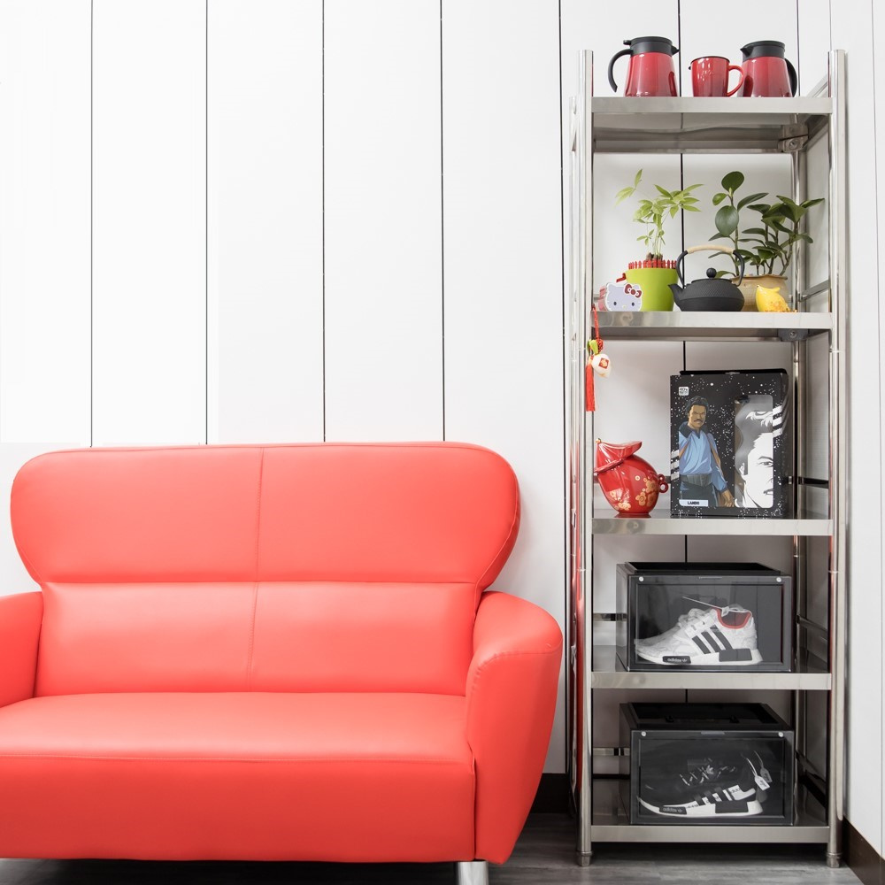 【誠宜居家】60x50x168公分 (三面圍欄-五層不鏽鋼置物架)升級款加粗加厚-加強底部橫梁 收納架 不鏽鋼置物架 不銹鋼置物架 廚房不銹鋼置物架 置物架 家電架 廚房架 架子