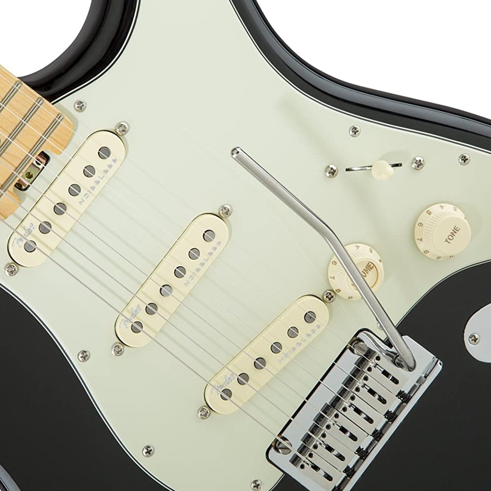 Fender AM ELITE Strat MN MYBLK 美廠 電吉他 粉亮黑【敦煌樂器】, , large