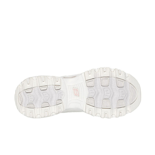 Kixpress-Skechers D'LITES 女 運動鞋 休閒鞋 老爹鞋 小花 舒適 穿搭 米 粉紅 [150234OFPK], , large