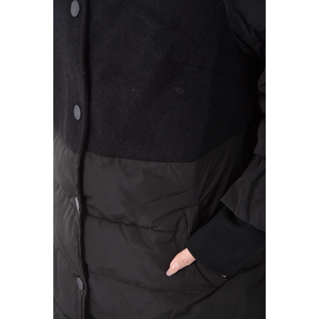 (XL) crecetelle拼接黑色外套二手衣, , large