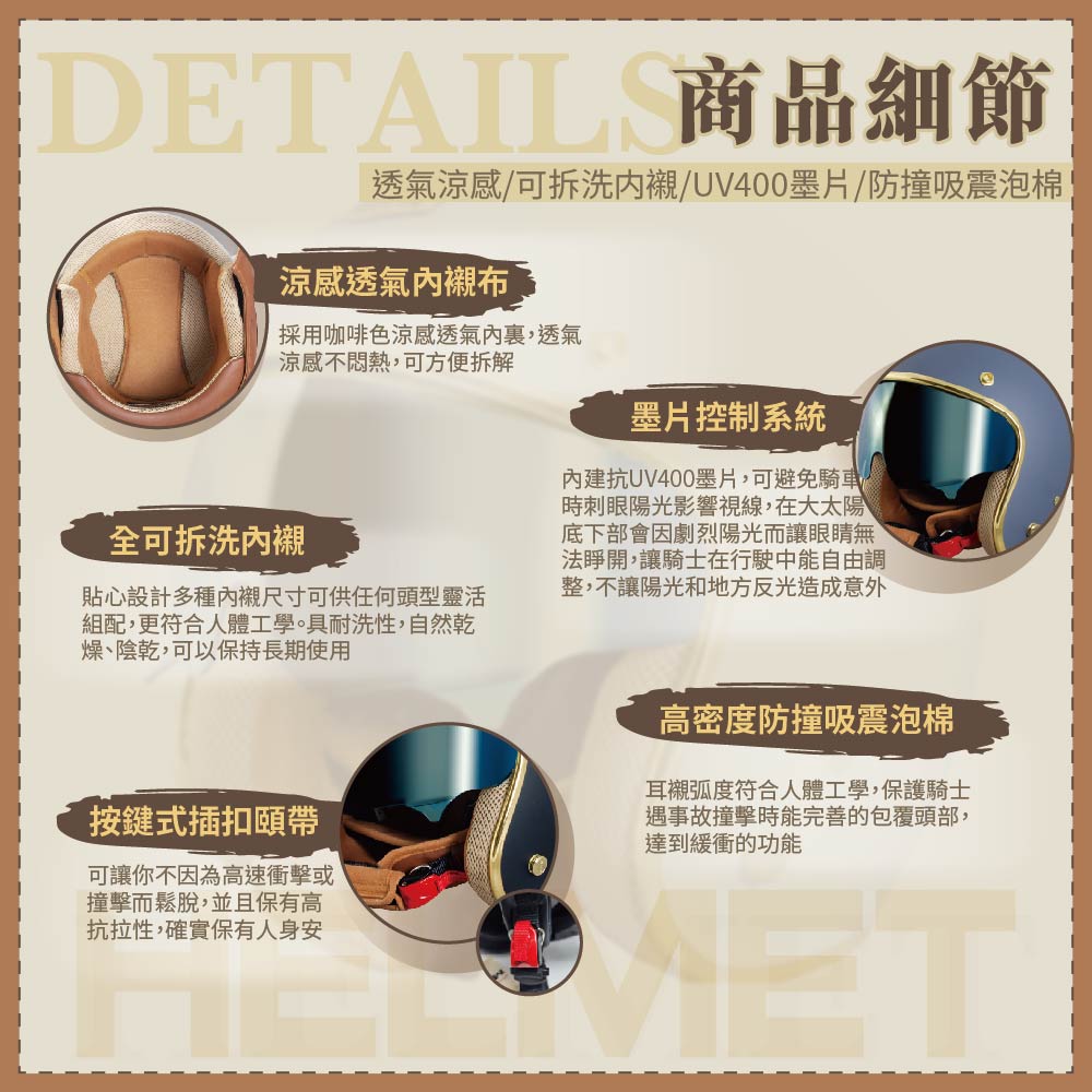 【平剛】GP-5 內藏鏡復古帽 - 涼感 (精裝版) 343, , large