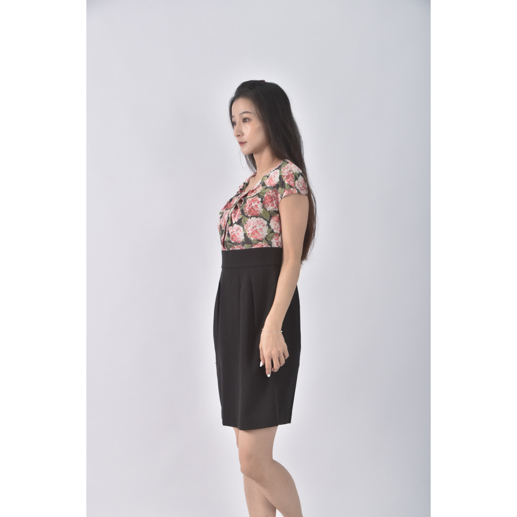 (S) laicarfore anita su花卉黑色洋裝二手衣, , large