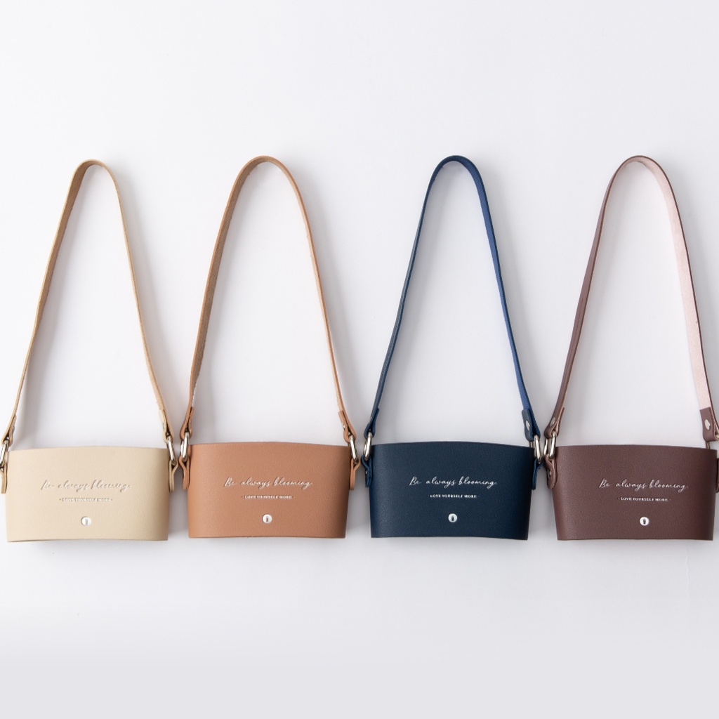 Dream Garden Leather Cup Sleeve, , large