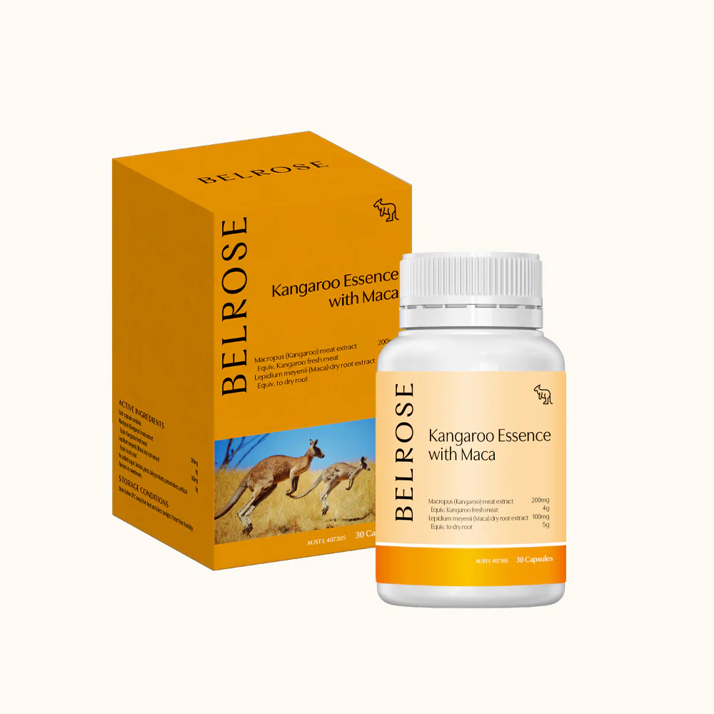 【澳洲奧倍美 Belrose 即期品】頂級袋鼠精+ 馬卡膠囊-2026年5月31日到期(6 入組  30顆/瓶), , large
