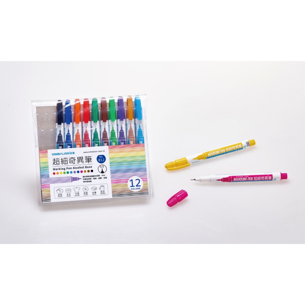 雄獅 800超細奇異筆12色組(812), , large
