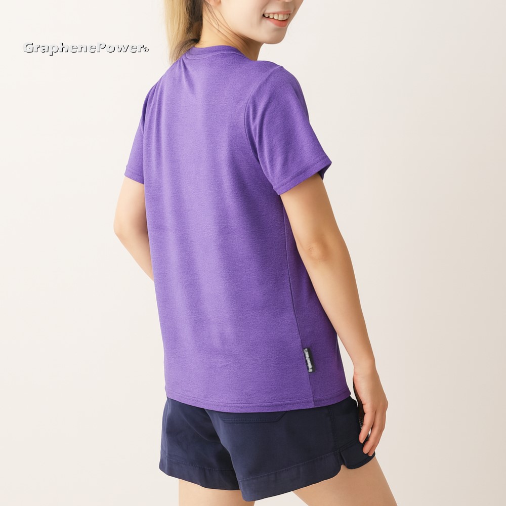 [GraphenePower] 石墨烯溫控循環短袖-女款/薰衣紫L, , large