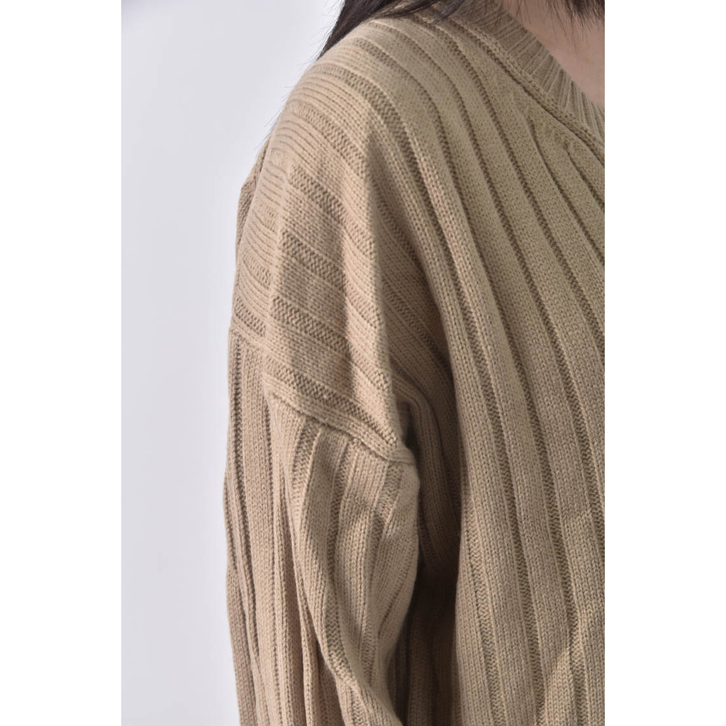 (XL) amissaV領、落肩棕色洋裝二手衣, , large