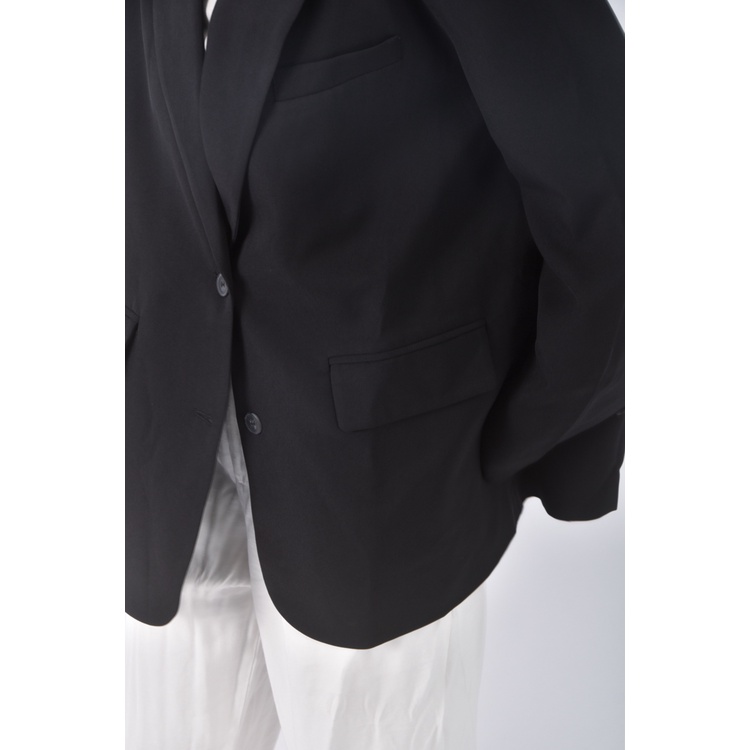 (M) wear to eat西裝寬鬆黑色外套二手衣, , large
