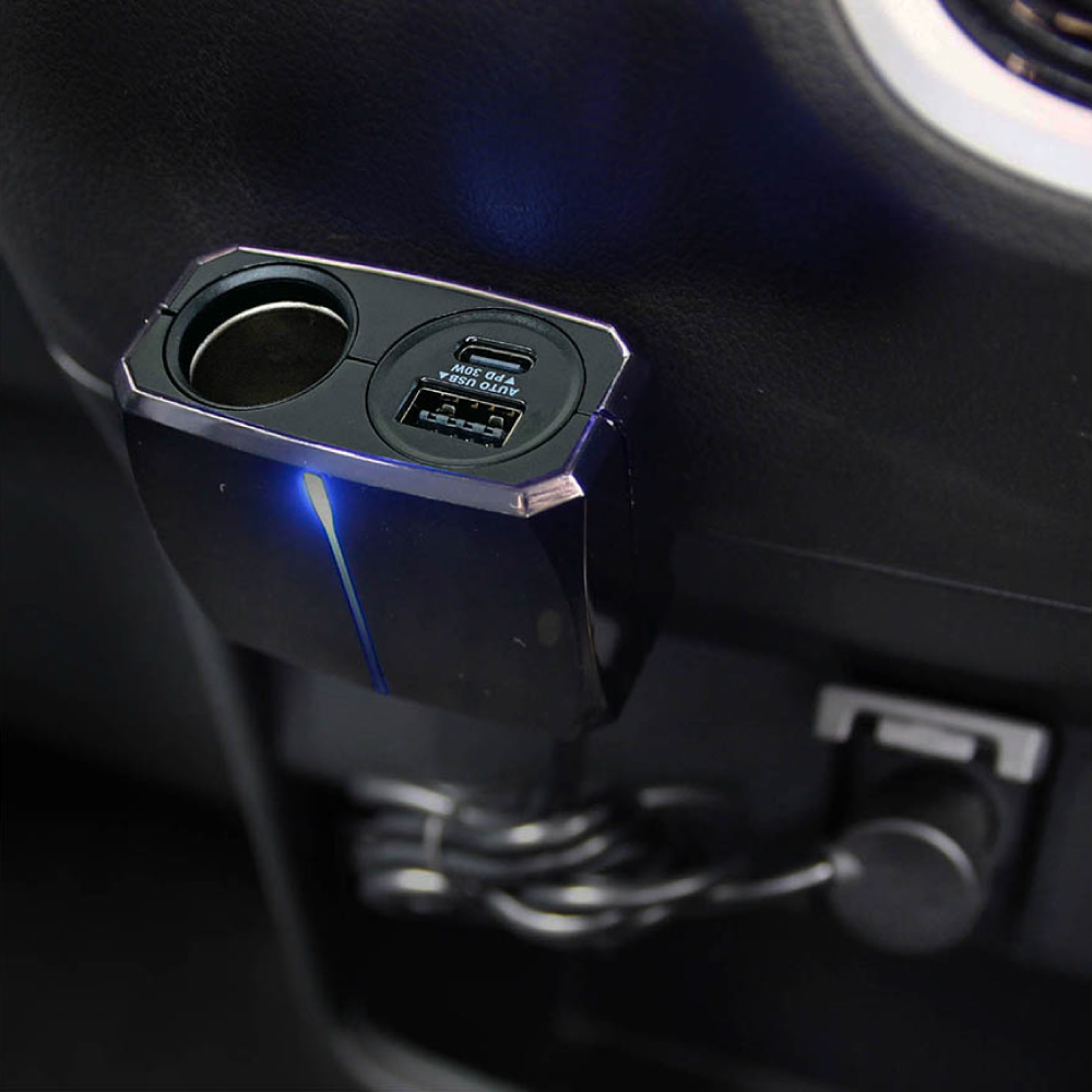 Kashimura 單孔電源插座+QC+PD快充30W