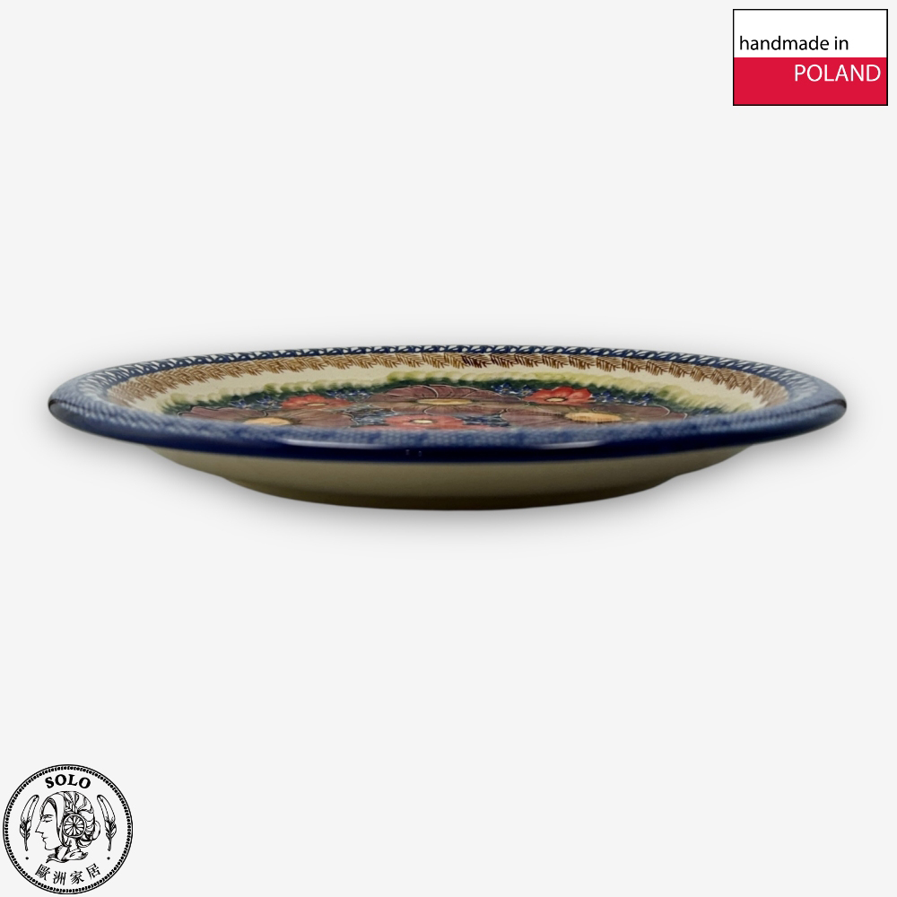 【SOLO歐洲家居】波蘭製 Cerraf 波蘭陶 26cm 大盤 圓盤 雅紅之宴系列, , large
