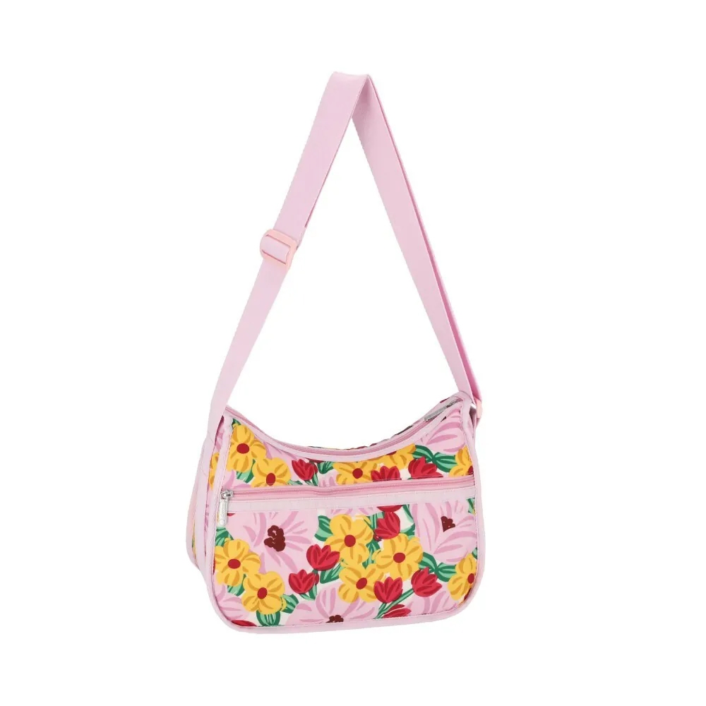 Lesportsac Classic Hobo 經典斜背包 送禮推薦-粉紅花漾, , large