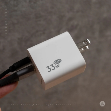 [亞瑟3C] PolyBatt 台灣 GAN02-33W 氮化鎵快速充電器-白色 (盒損福利品), , large