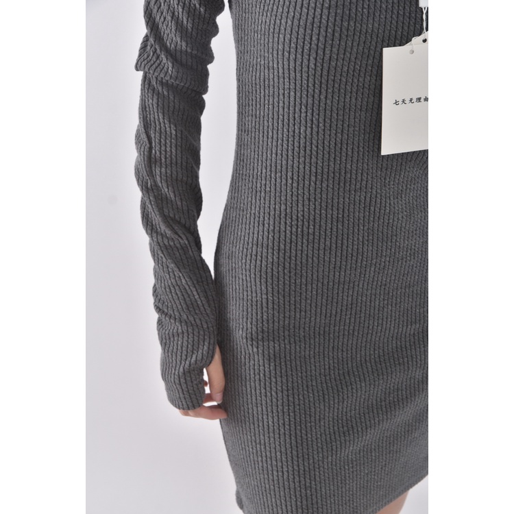 (S) 【智恩私服】小果服飾質感灰色洋裝二手衣, , large