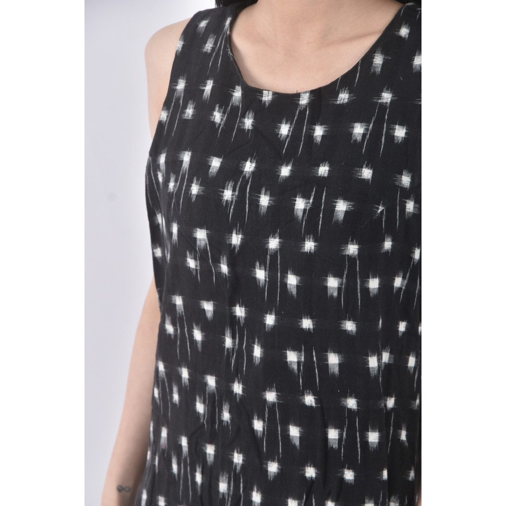 (S) 藍田無袖黑色洋裝二手衣, , large