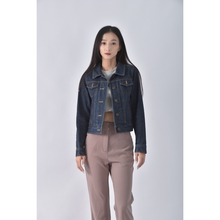 (M) 【房業涵私服】liz lisa丹寧牛仔音符刺繡藍色外套二手衣