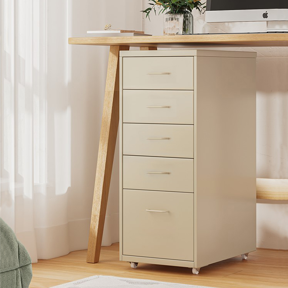 《C&B》新鋼鐵斯特附輪五抽屜櫃文件櫃/檔案櫃/公文櫃, , large