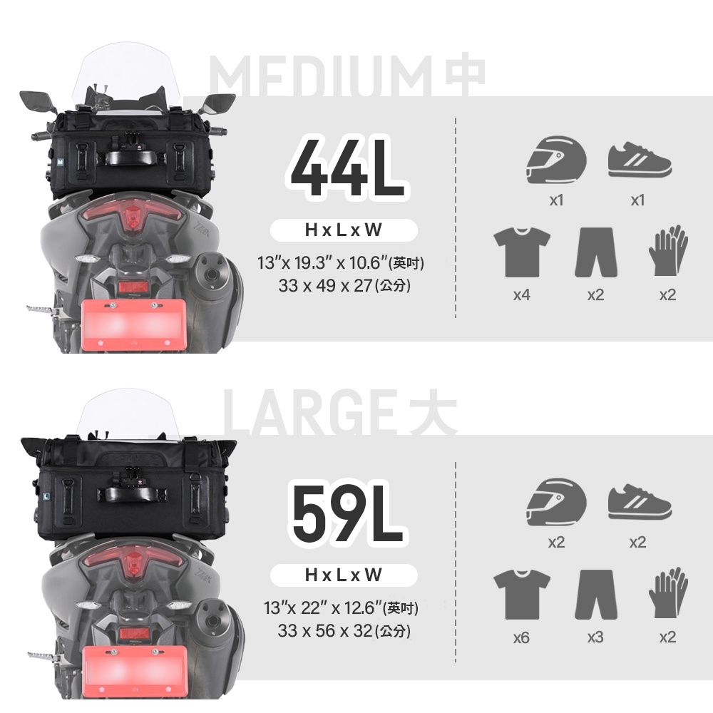 【Niche 樂奇】重機巡航旅行後座包 NMO-2306-7, , large