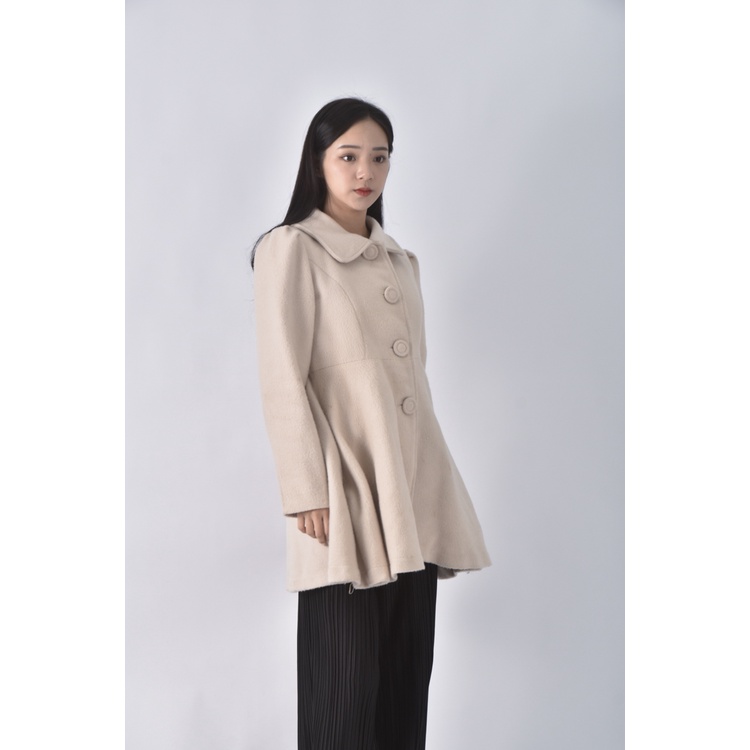 (M) 【房業涵私服】secret honey大衣杏色外套二手衣, , large