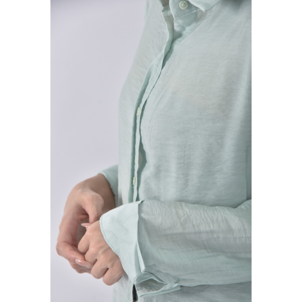 (M) ravi studio韓牌排扣綠色長袖上衣二手衣, , large