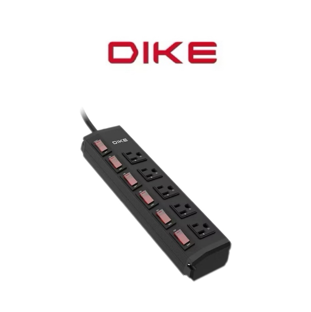 Six-outlet five-slot power extension cord