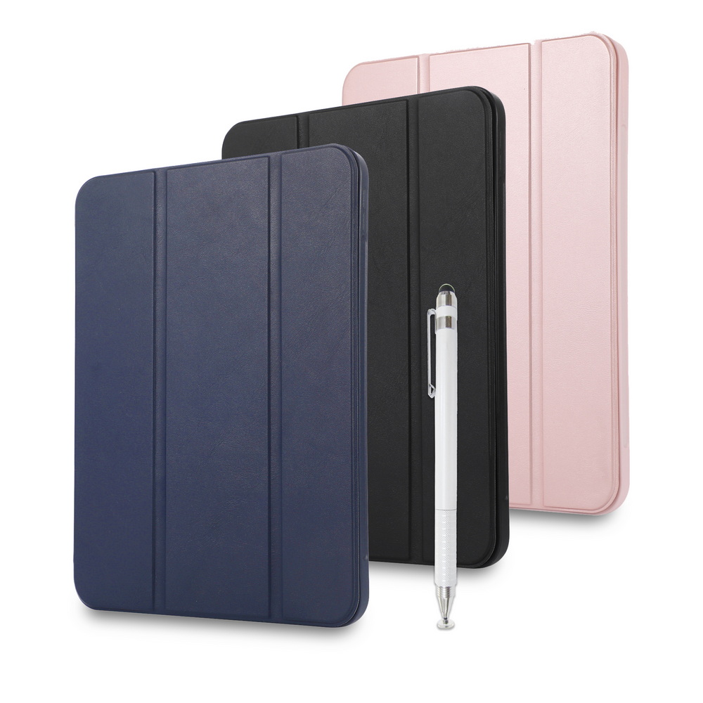 [LA142 Minimalist Tri-Fold Style] iPad Air 13-inch 2024 Tablet Protective Case (Built-in Pencil Holder) (with Precision Stylus Pen), , large