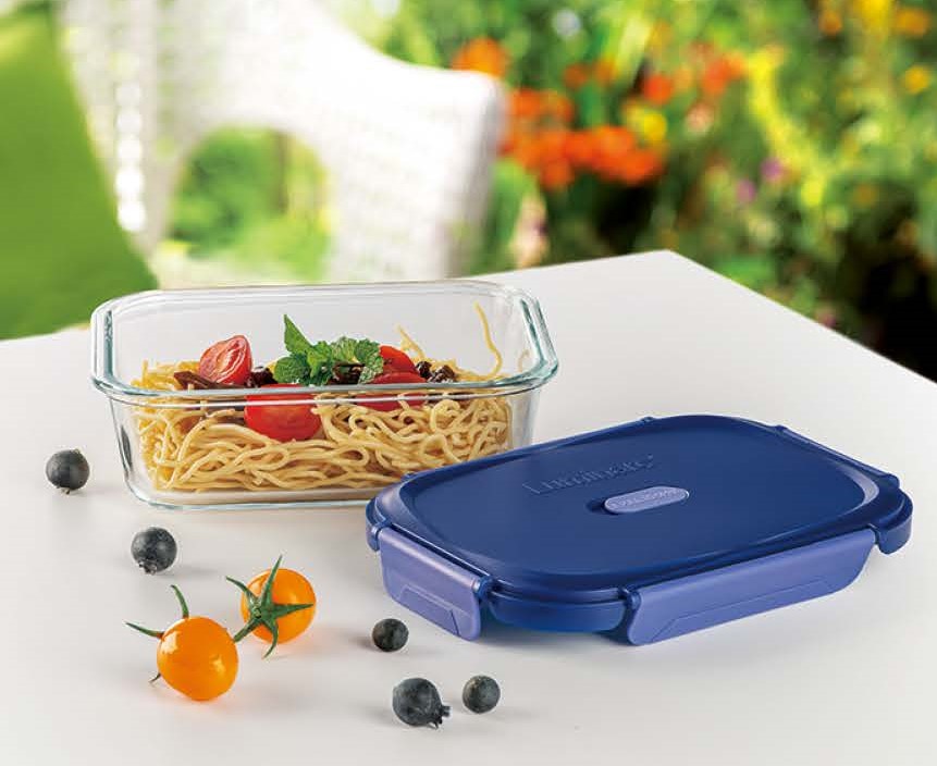 Luminarc Valve Heat-resistant Glass Fresh-keeping Box Rectangular 650ml Single Entry, , large