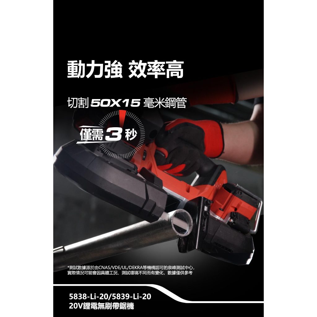 WIN五金 DEVON 大有 充電式帶鋸機 5839-Li-20手持便攜式多功能金屬鋰電切割機鋼鋸條, , large
