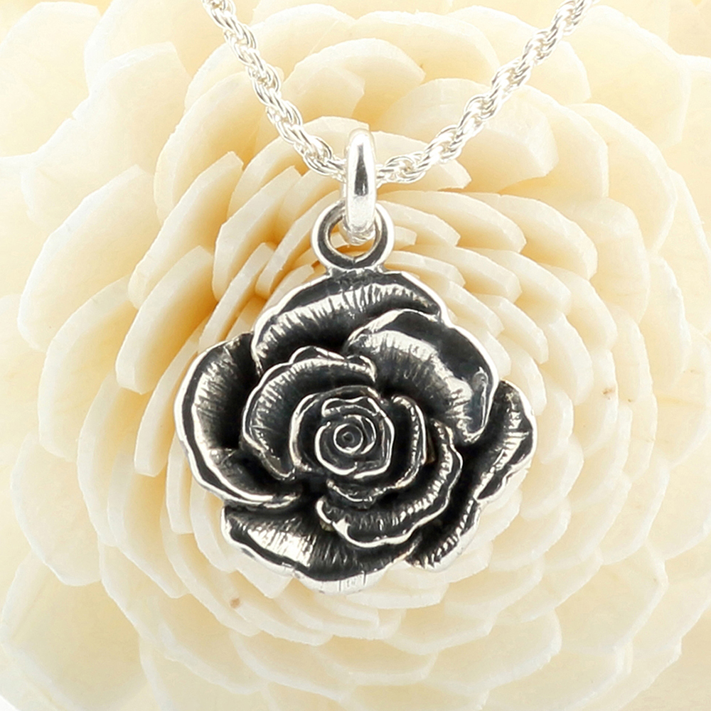 【Angel & Me】小王子 玫瑰 花 (大) Rose s925 純銀 項鍊, , large