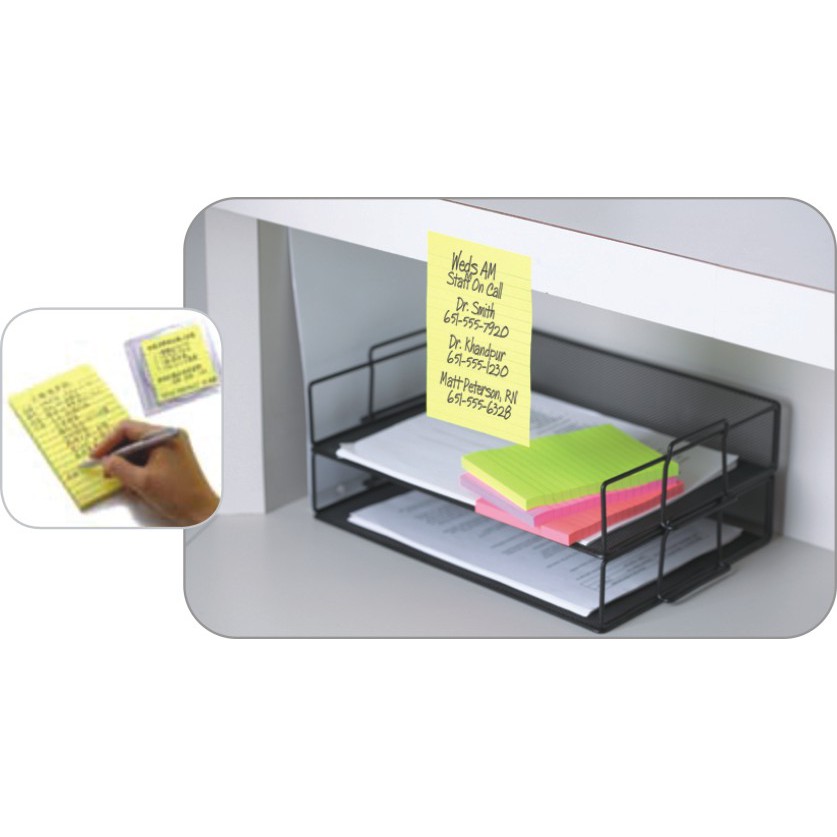 3M 狠黏 643S橫格便條紙(多色)黃, , large