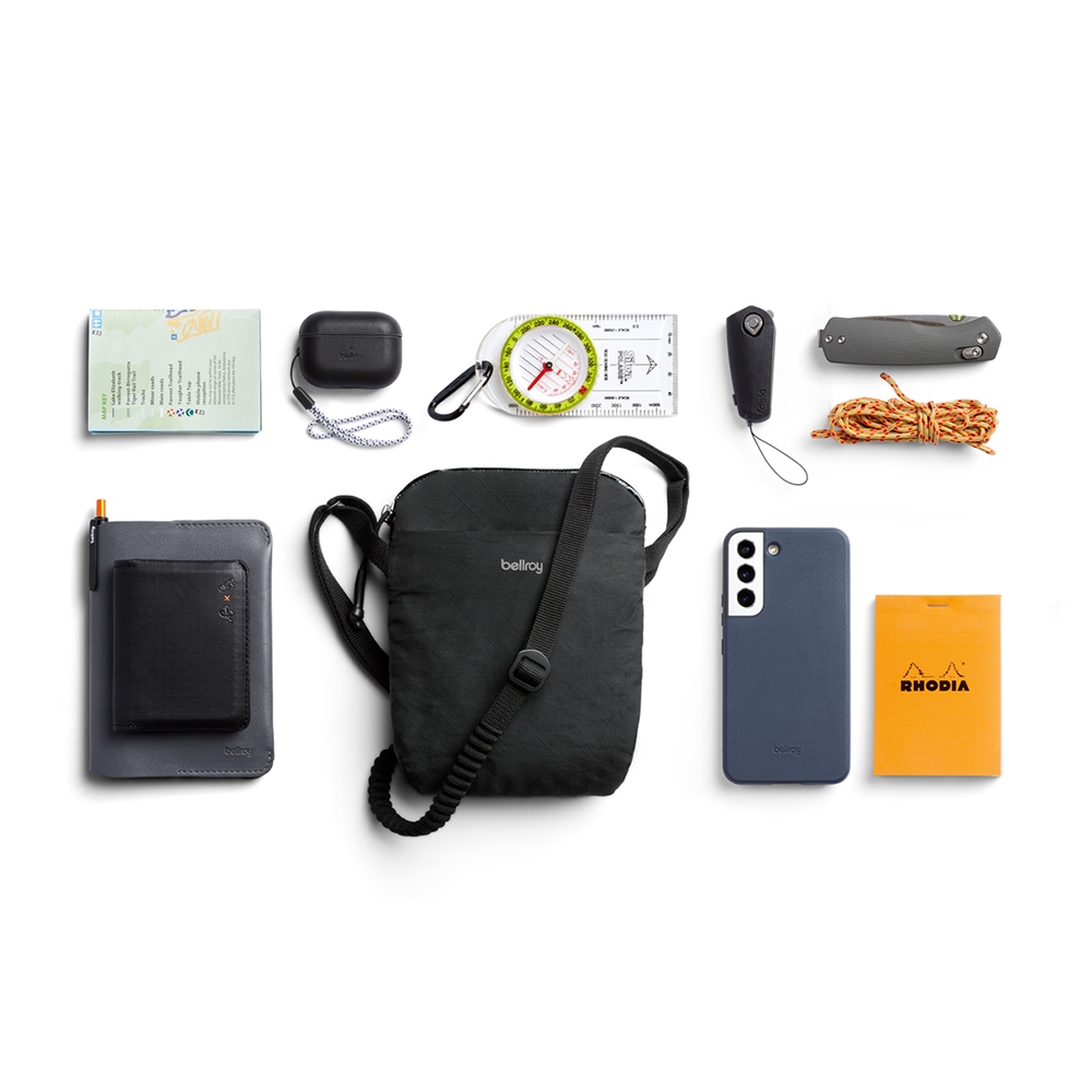 Bellroy 城市斜背包 彈力背帶 側背包 小包 收納隔層(黑色), , large