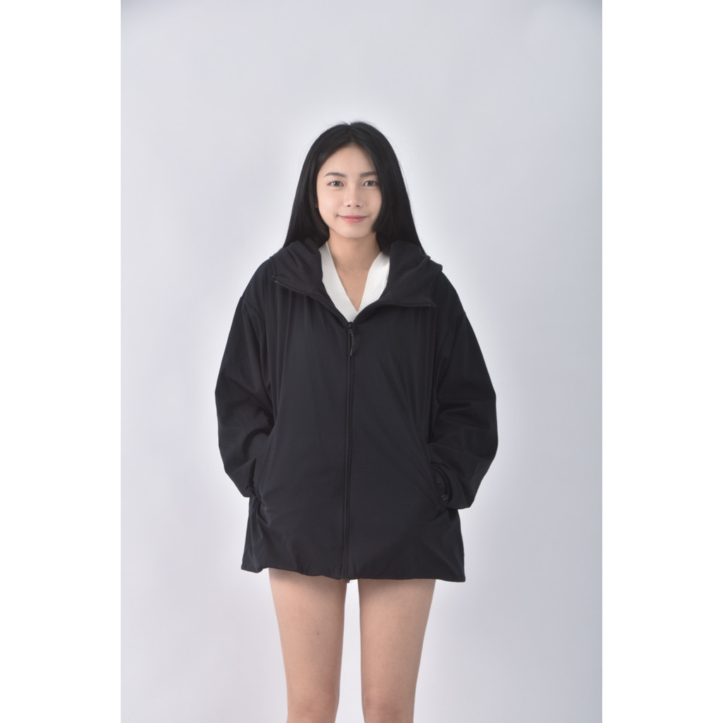 (2XL) uniqlo運動素面黑色外套二手衣, , large