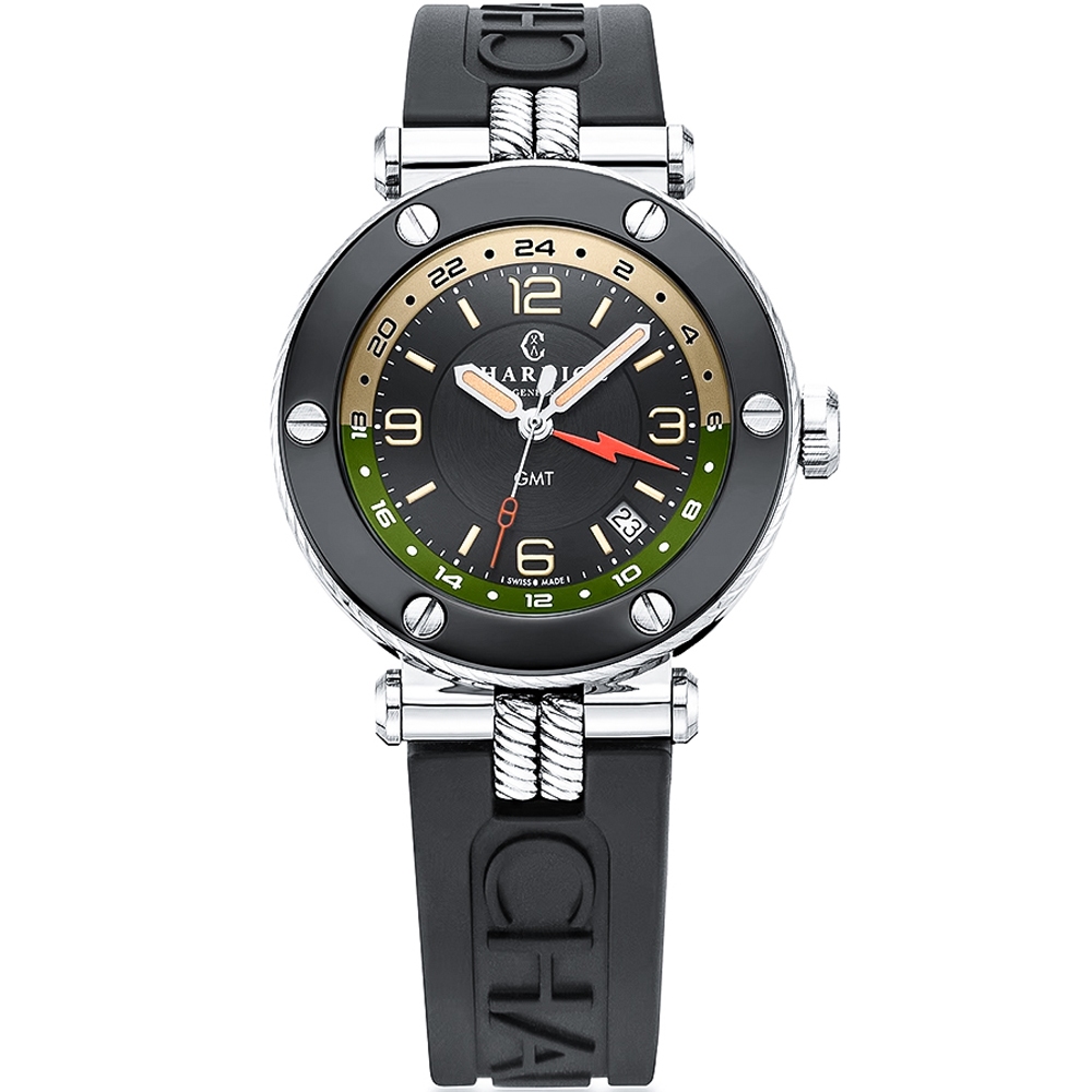 CHARRIOL 夏利豪 St-Tropez系列 限量GMT機械錶-41mm SG41ASB.142.A04, , large
